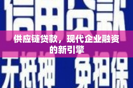 板桥供应链贷款，现代企业融资的新引擎