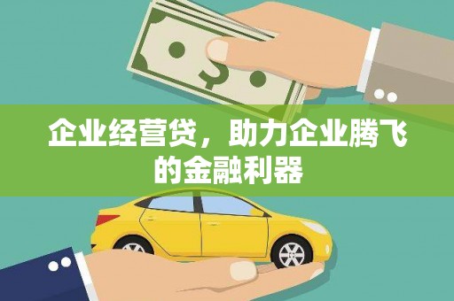新蔡企业经营贷，助力企业腾飞的金融利器