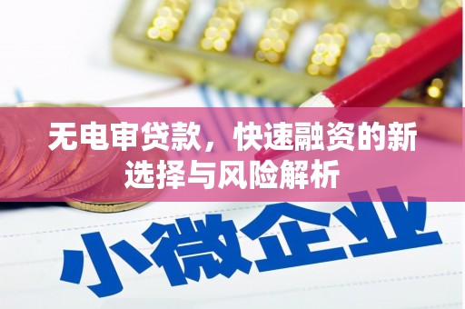 佳木斯无电审贷款，快速融资的新选择与风险解析