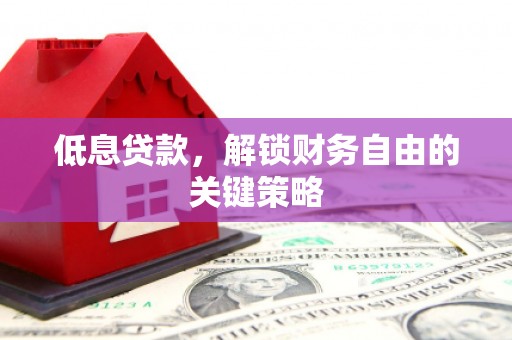 岱山低息贷款，解锁财务自由的关键策略
