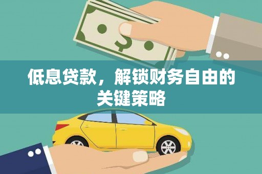 冕宁低息贷款，解锁财务自由的关键策略