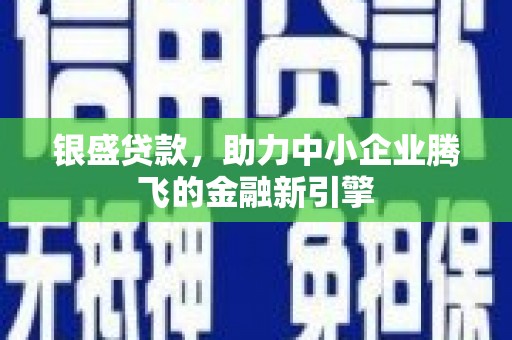 宁城银盛贷款，助力中小企业腾飞的金融新引擎