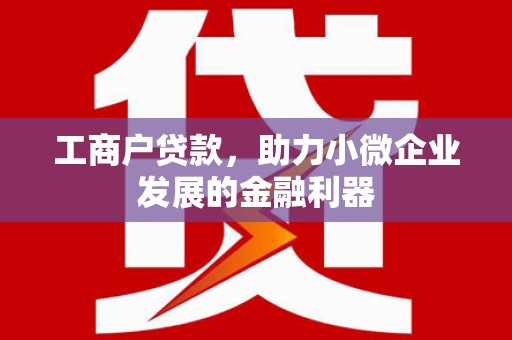 柳营工商户贷款，助力小微企业发展的金融利器