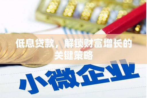 西畴低息贷款，解锁财富增长的关键策略