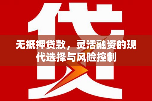 吉县无抵押贷款，灵活融资的现代选择与风险控制
