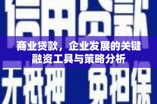 双江商业贷款，企业发展的关键融资工具与策略分析