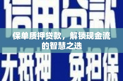 新晃保单质押贷款，解锁现金流的智慧之选
