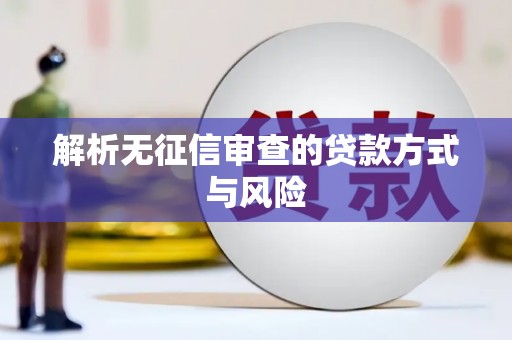 桃山解析无征信审查的贷款方式与风险